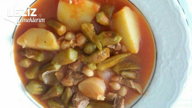 Etli Patatesli Bamya