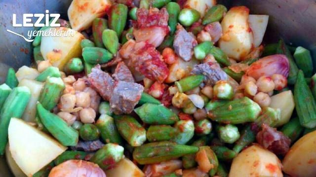 Etli Patatesli Bamya