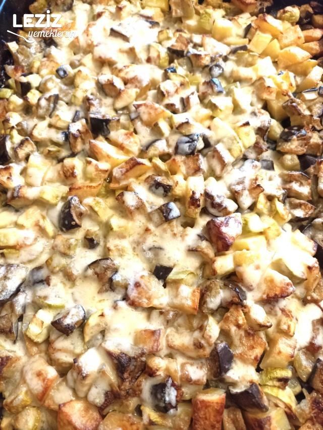 Fırında Kremalı Kaşarlı Sebze