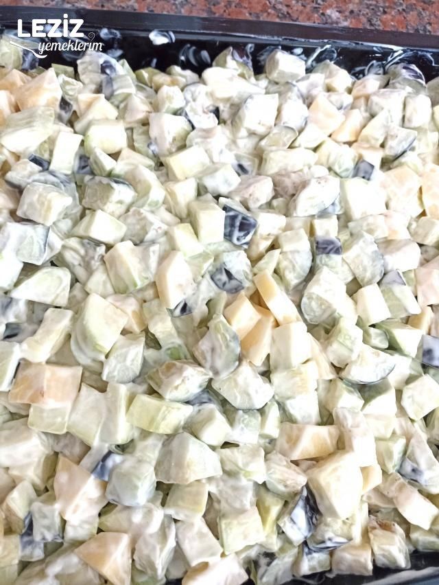 Fırında Kremalı Kaşarlı Sebze