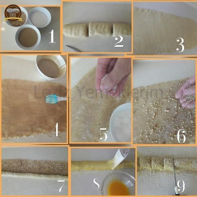 Tahinli Cevizli Rulo Kurabiye