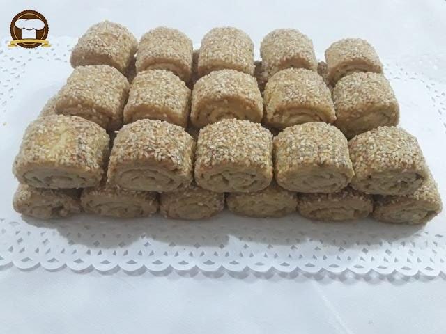Tahinli Cevizli Rulo Kurabiye
