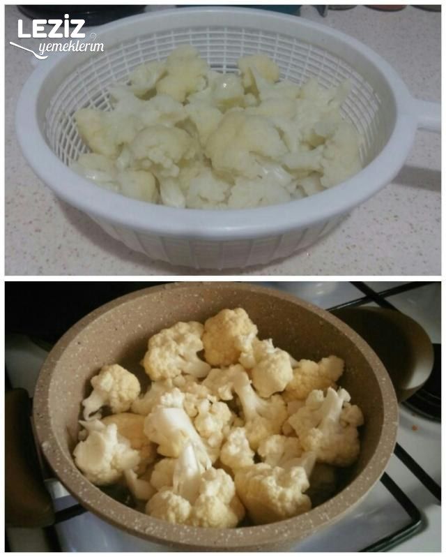 Fırında Kaşarlı Tavuklu Karnabahar Tarifi