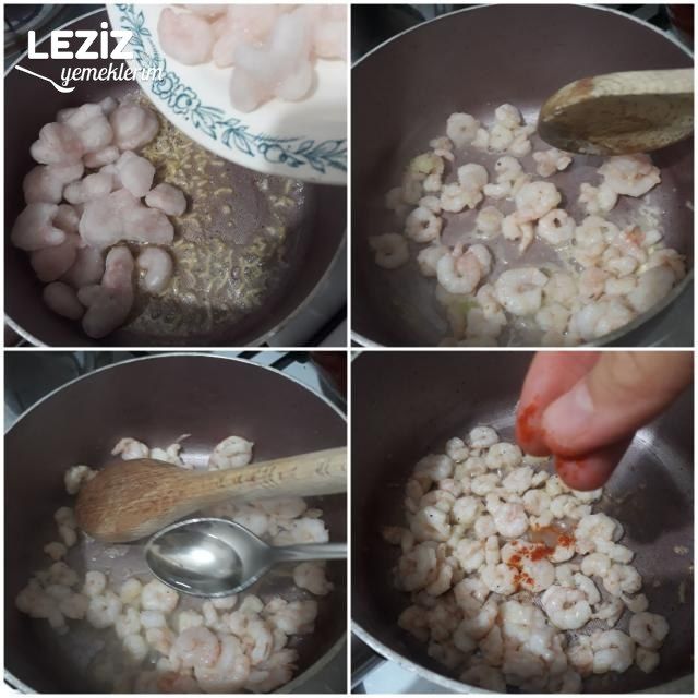 Enfes Soslu Karidesli Makarna