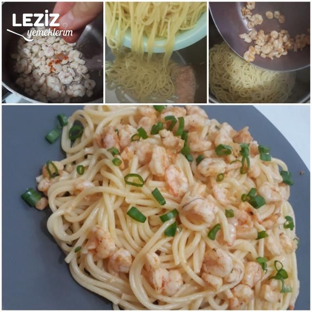 Enfes Soslu Karidesli Makarna