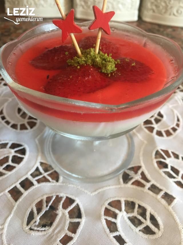 Çilekli Jöleli Sütlü Tatlı