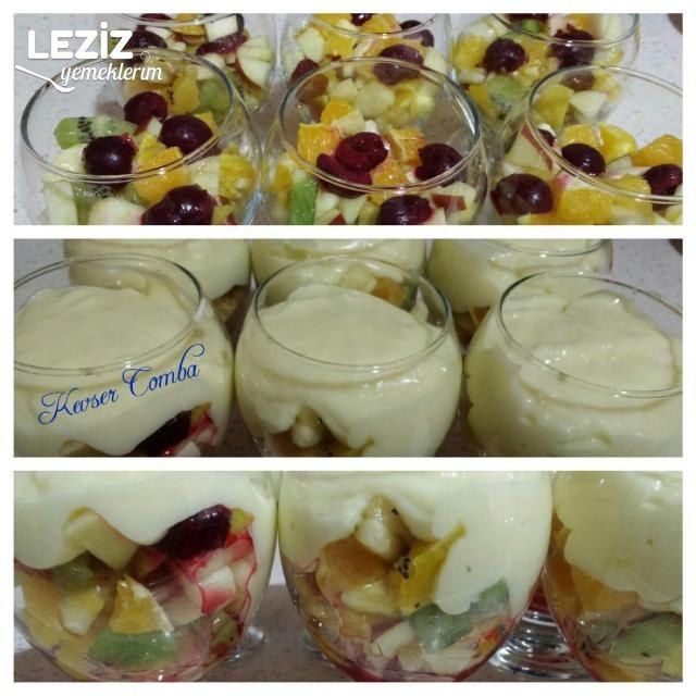 Pratik Meyveli Muhallebili Tatlı