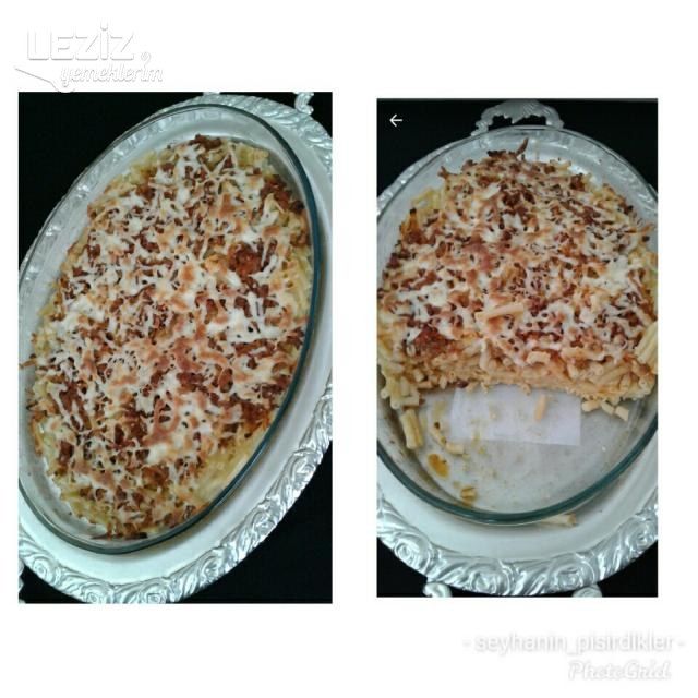 Kıymalı Kaşarlı Fırın Makarna