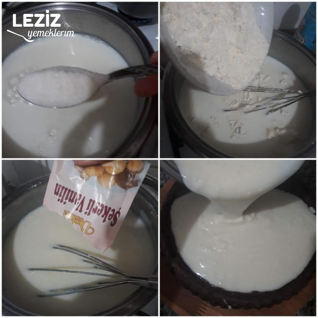 Muhallebili Tart Kek Tarifi (Yaş Pasta Lezzetinde)
