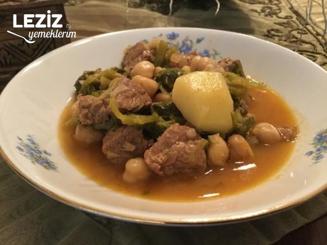 Etli Nohutlu Kereviz Sapı Yemeği