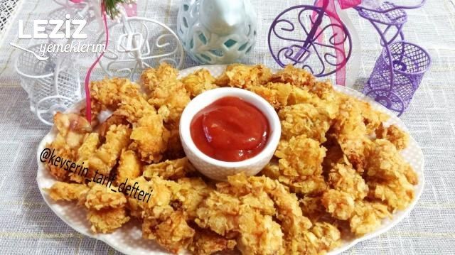 Fırında 2 Malzemeli Pratik Tavuk Nugget Tarifi