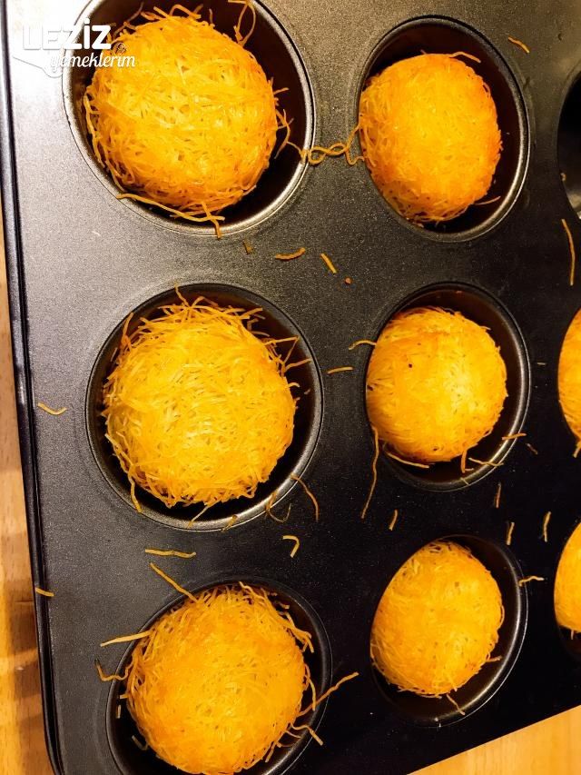 Muffin Kalıbında Kadayıf Tatlısı