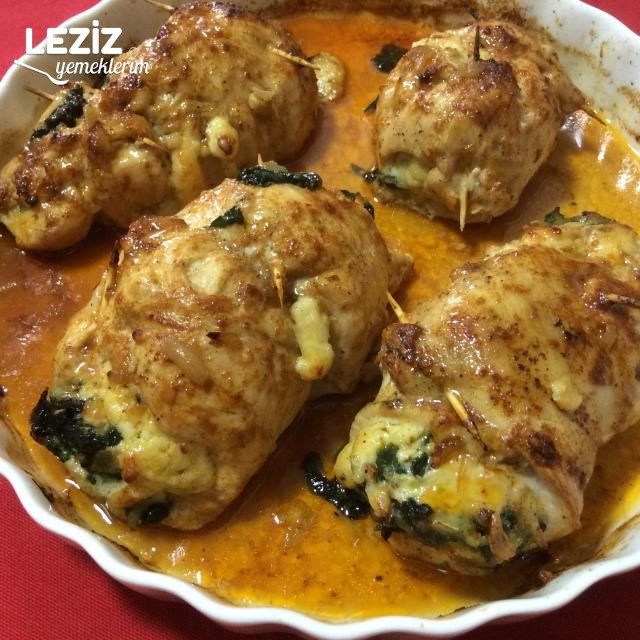 Soyalı Ispanaklı Tavuk Göğüs Rulo