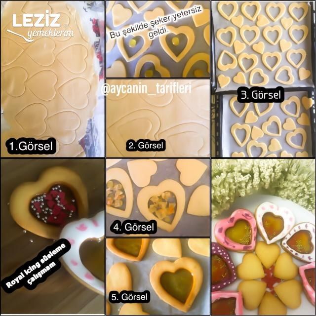 Sürprizli Vitray Kurabiye (Kalpli Cam Kurabiye)