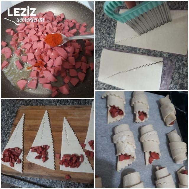 Sosisli Kekikli Milföy Katmerler