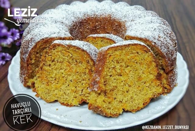 Leziz Havuçlu Tarçınlı Kek