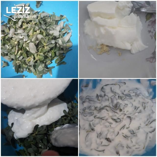 Yoğurtlu Semizotu Yatağında Nohut Kavurma