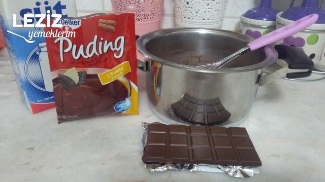 Pudingli Çikolatalı Pasta