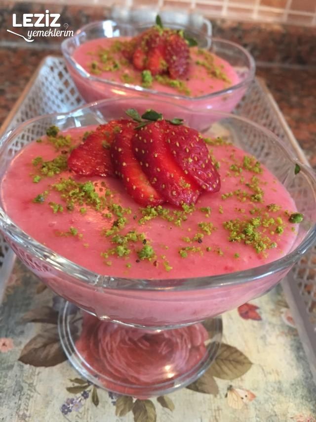 Leziz Çilekli Puding
