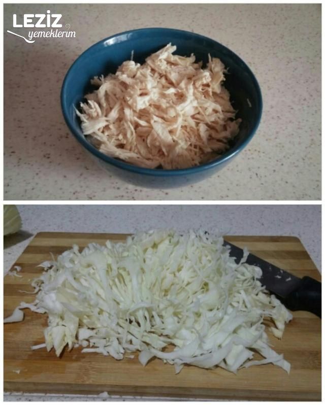 Beyaz Lahanalı Tavuklu Salata