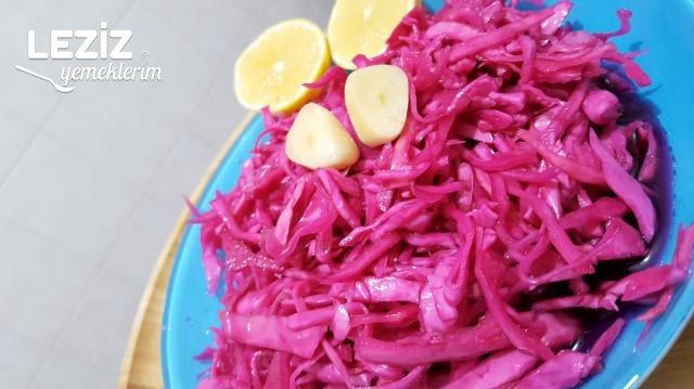 Pratik Mor Lahana Turşusu (2 Adet 1 Lt Kavanoz İçin)