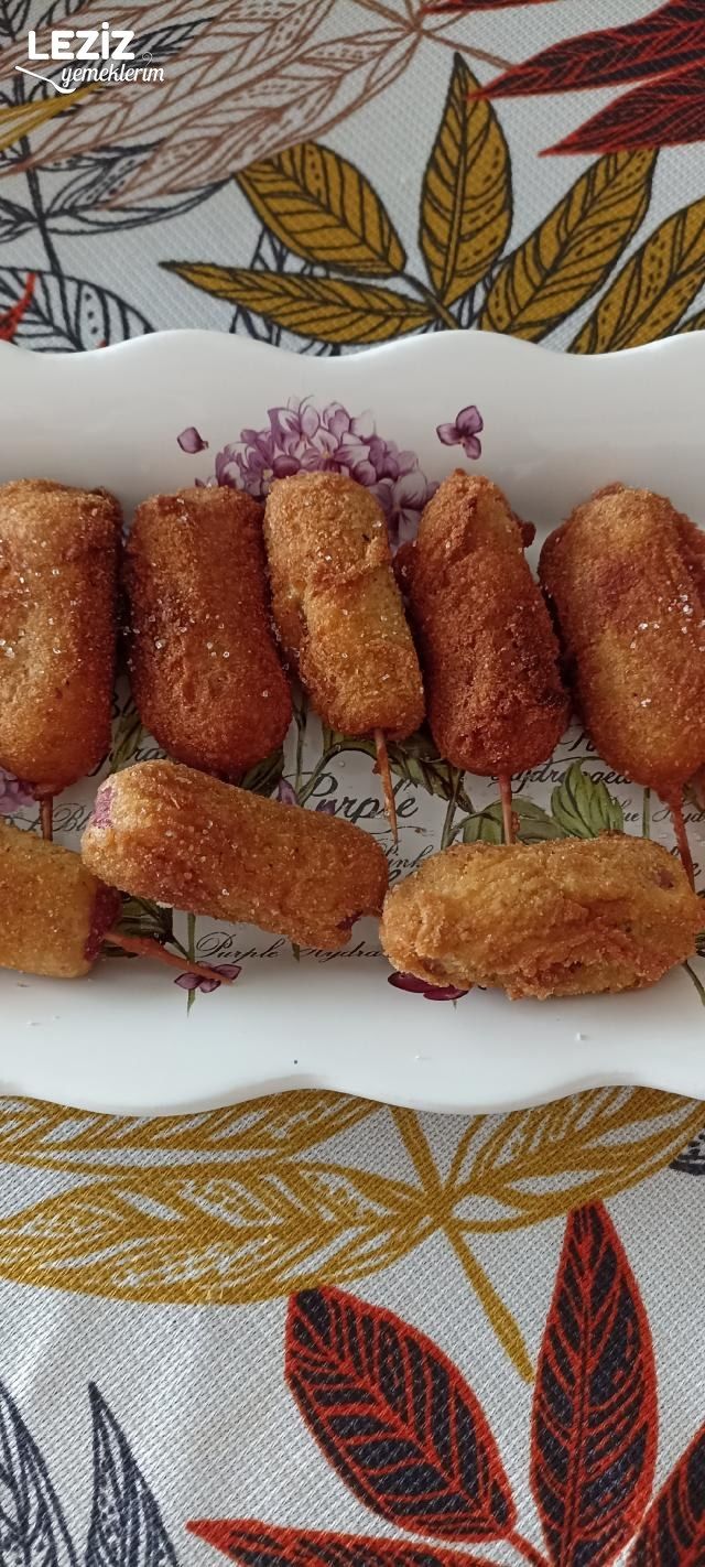 Kore Usulü Sosis (Korean Hot Dog)