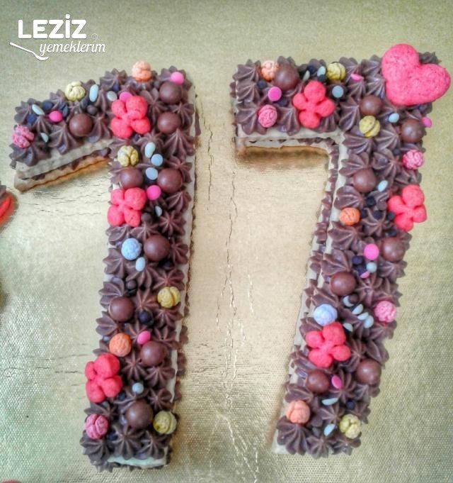 Rakamlı Kurabiye Pastası