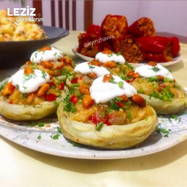 Enginar Çanağında Patlıcan Közlemesi