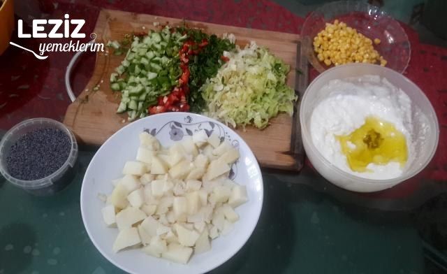 Renkli Patates Salatası