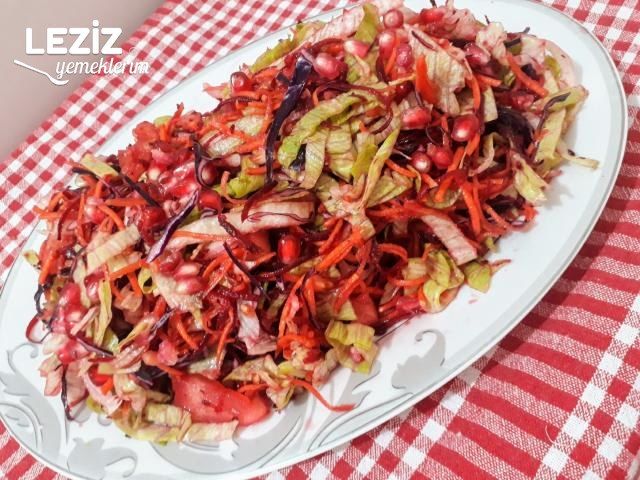 Kalp Dostu Narlı Şalgamlı Enfes Salata Tarifi