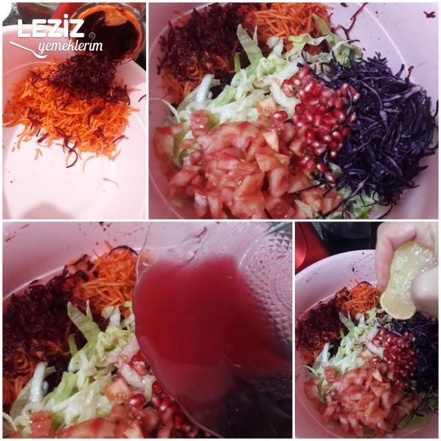 Kalp Dostu Narlı Şalgamlı Enfes Salata Tarifi