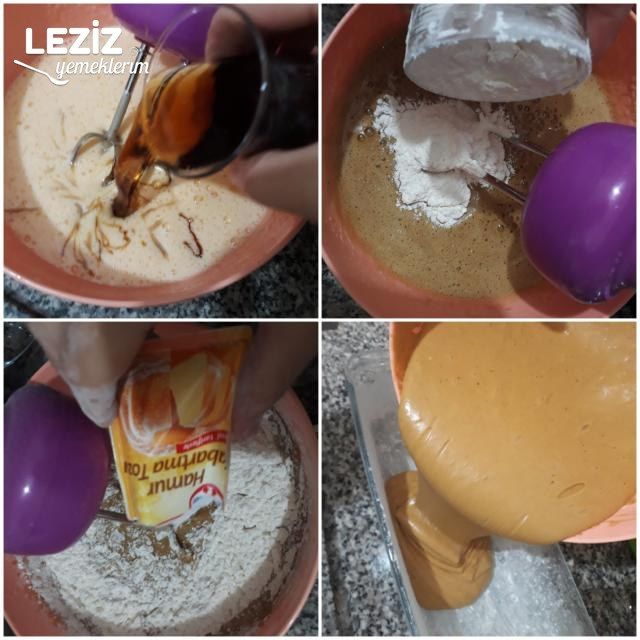 Pekmez Tahinli Çaylı Karma Kek