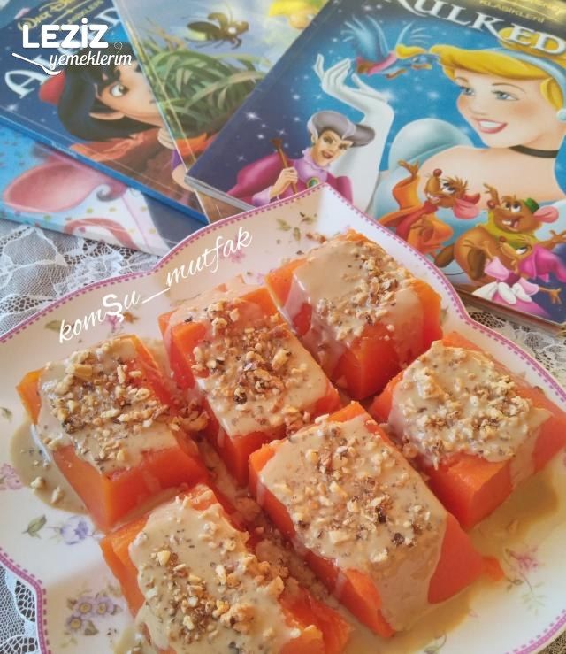 Fırında Ballı Cevizli Kabak