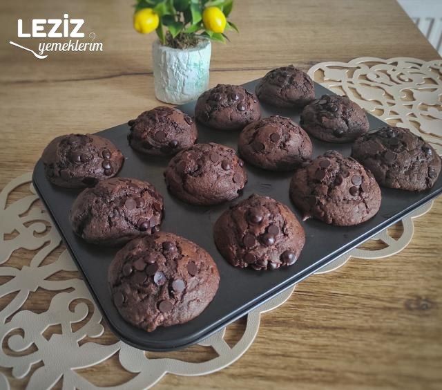 Muffin Kalıbında Çikolatalı Kahveli Kek