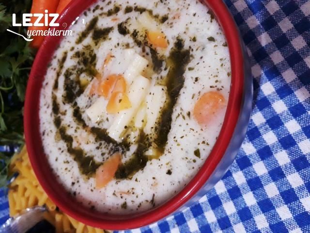 Tavuk Suyana Sebzeli Makarna Çorbası