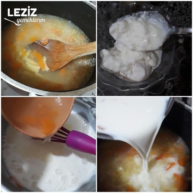 Tavuk Suyana Sebzeli Makarna Çorbası