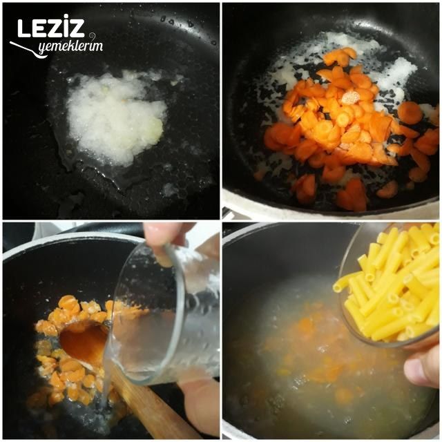 Tavuk Suyana Sebzeli Makarna Çorbası