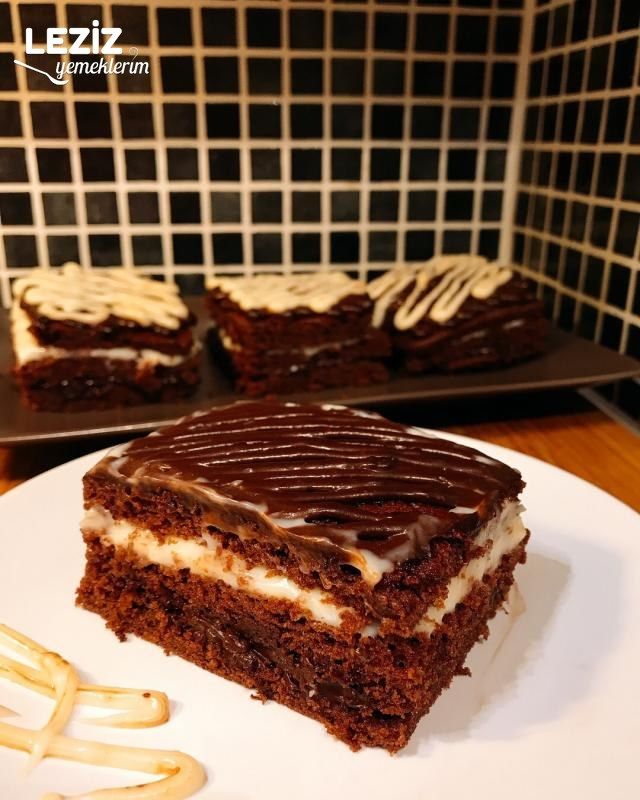 Beyaz Ve Bitter Çikolatalı Pasta