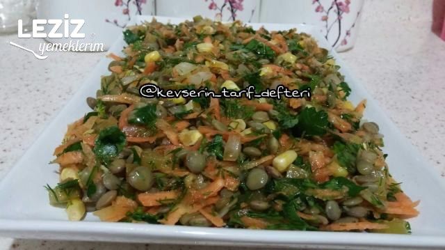 Yeşil Mercimek Salata Yapımı