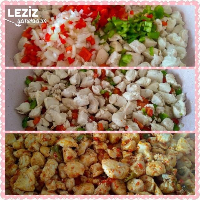 Patlıcan Yatağında Tavuk Sote Tarifi