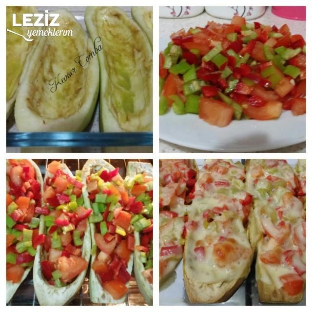 Kaşarlı Sebzeli Patlıcan Dolması