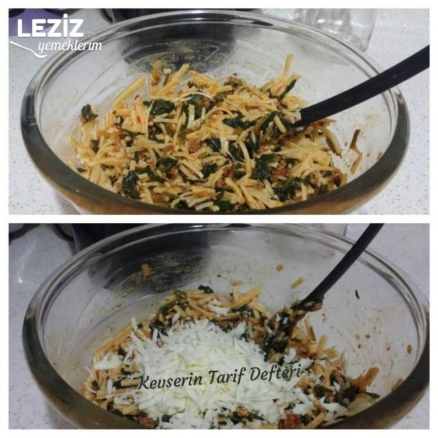 Fırında Erişteli Kaşarlı Ispanak (Börek Tadında)