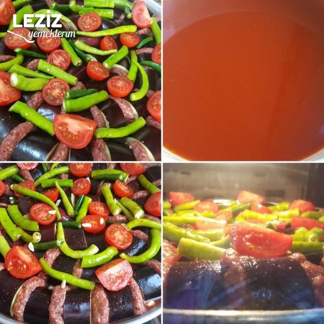 Pratik Fırında Köfteli Patlıcan Dizme (Lezzeti Şahane)
