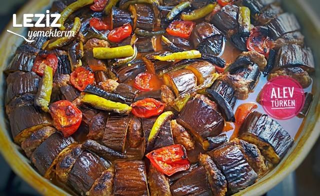 Pratik Fırında Köfteli Patlıcan Dizme (Lezzeti Şahane)