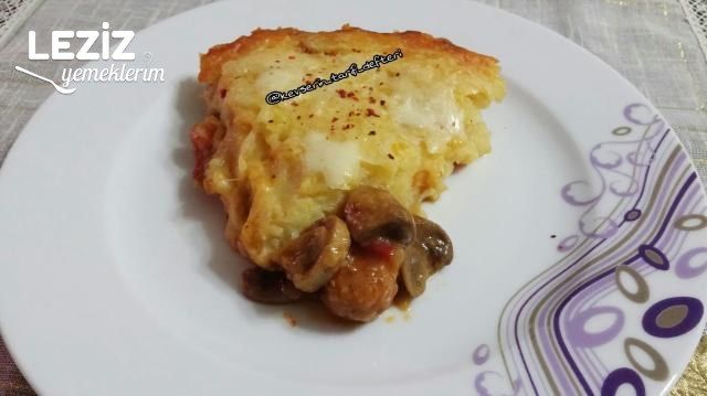 Fırında Patates Püreli Sebzeli Mantar