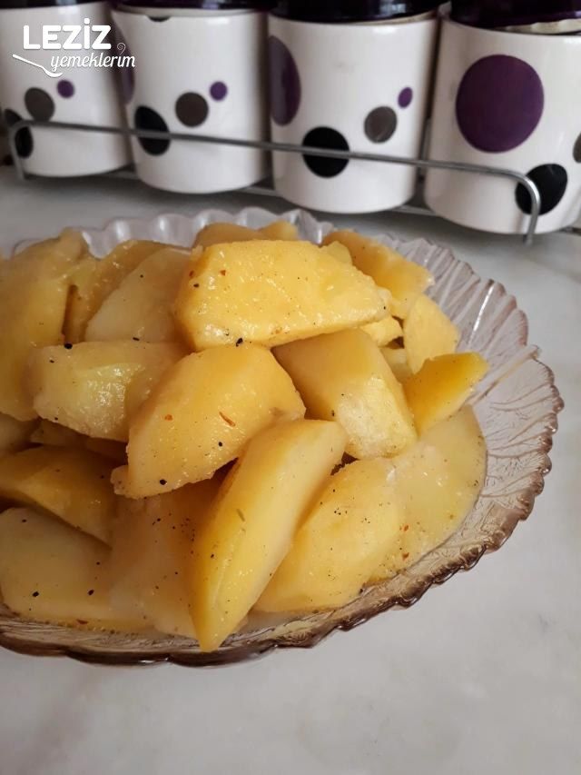 Kahvaltıya Haşlama Baharatlı Elma Dilim Patates