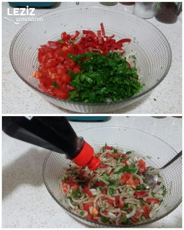 Kolayca Yapabileceğiniz Enfes Kebapçı Salatası