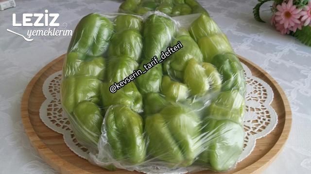 Dondurucuya Dolmalık Biber Konulması