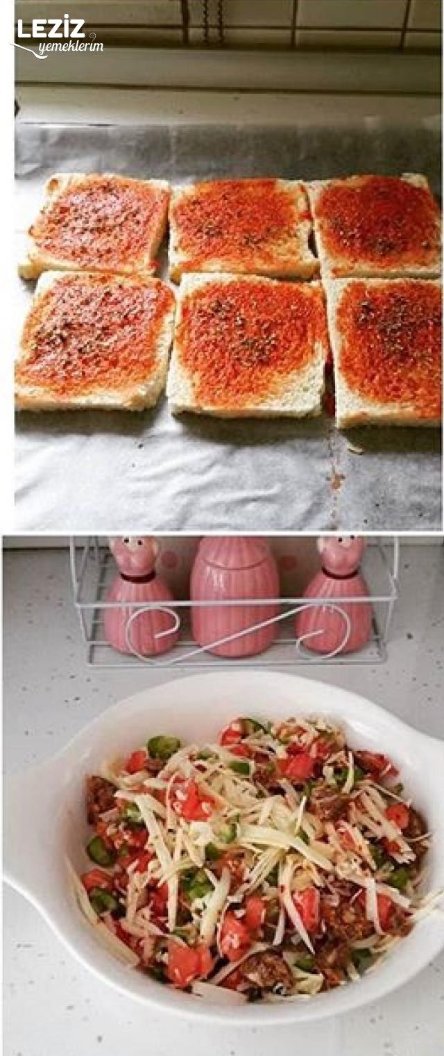 Pratik Tost Ekmeğiyle Pizza