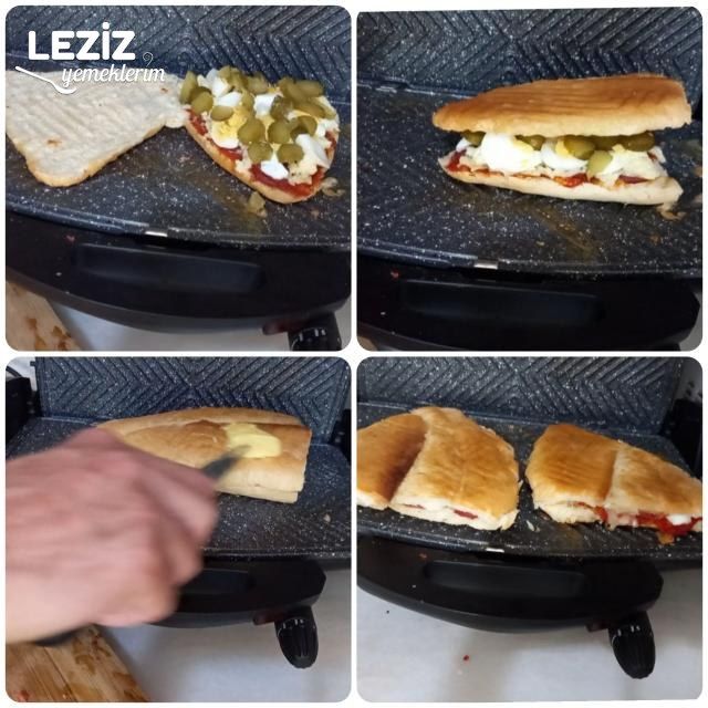 Yumurtalı Sucuklu Bol Malzemeli Tost